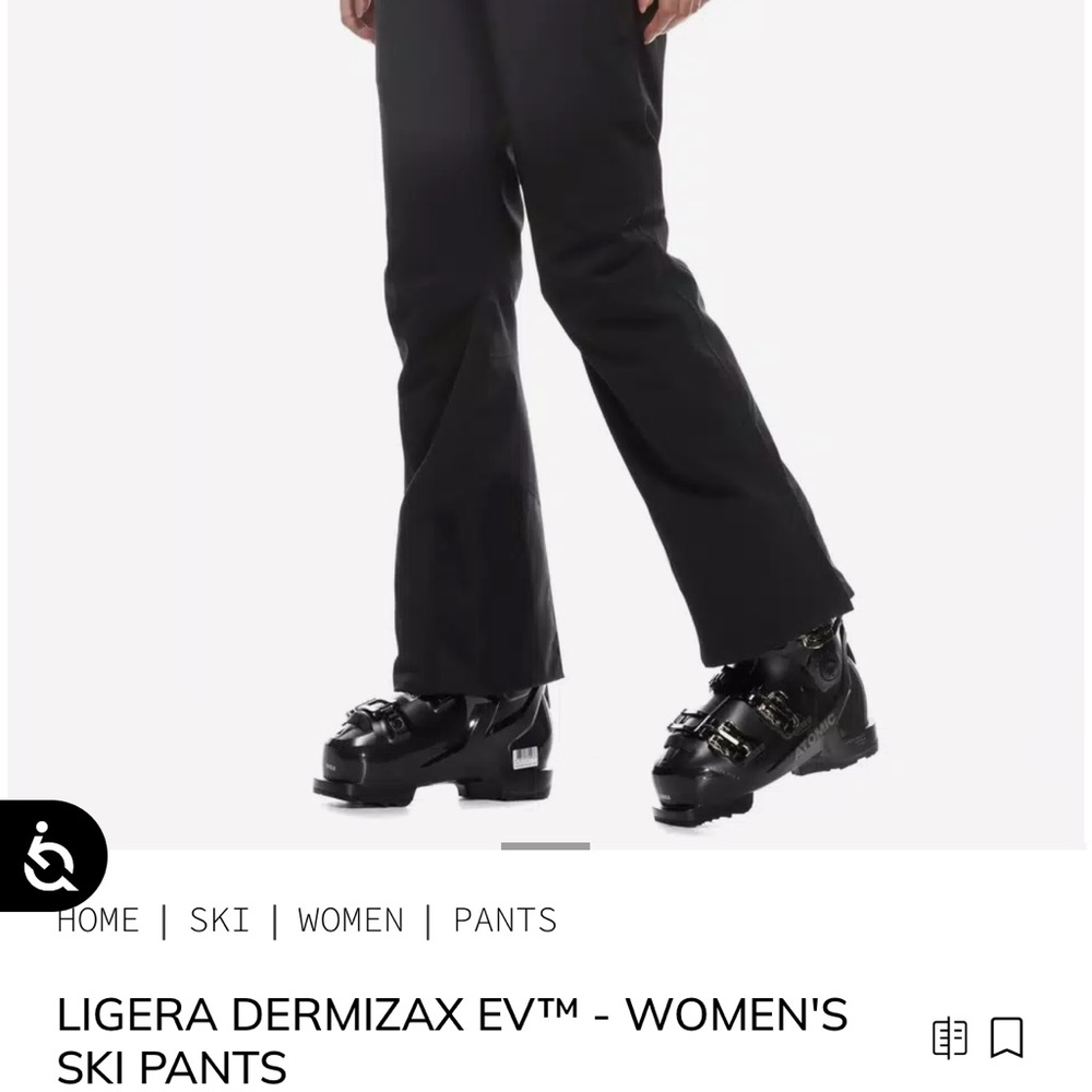 Ski pants for women! Dermizax black waterproof ski pants, size 10 short.